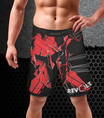 Revolt Athletics Fight Shorts Skull für MMA, Boxen, Grappling, Kickboxen, Muay Thai